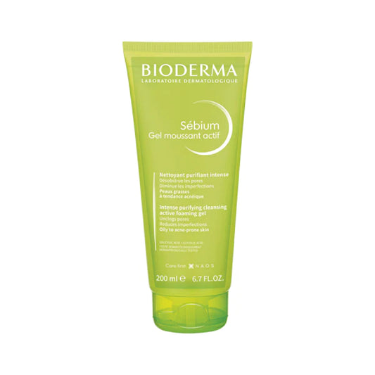 BIODERMA SEBIUM GEL MOUSSANT ACTIF (SALICYLIC ACID + GLYCOLIC ACID) 200ML